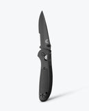 Benchmade Mini Griptilian 556SBK-S30V front view, 2.91 inch black CPM-S30V drop-point folding knife