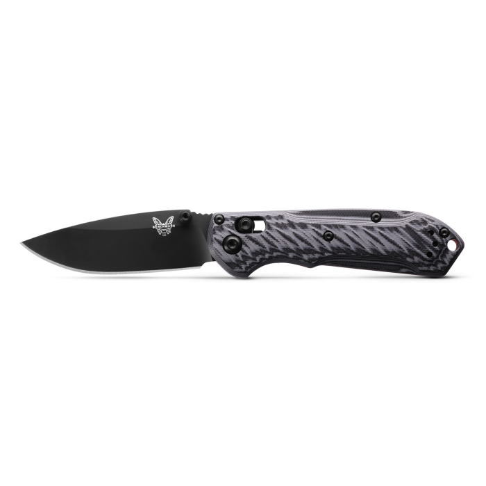 Benchmade 565BK-02 Mini Freek Folding Knife 3" CPM-M4 Black Drop Point Plain Blade Black/Gray G10 Handles