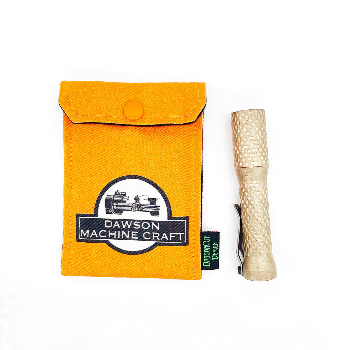 Dawson Machine Craft Divot Slim Flashlight – Tumbled Bronze, Nichia 51