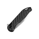 Kizer Assassin Button Lock Folding Knife 3in 154cm Blade Twill Carbon Fiber & G10 Handles V3549C3