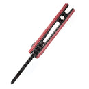 Kansept Mini Korvid 1.45" Black Stonewashed 154CM Red Canvas Micarta Handle T3030M2