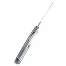 Kansept HAVÃƒËœRN 3.48" Damascus Titanium+Arctic Storm Fat Carbon Inlay Black and white K1069A3