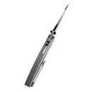 Kansept Baba Yaga 3.06" Damascus Bead Blasted Titanium + Copper Carbon Fiber Inlay Yellow, Blue K1074C2