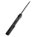 Kansept Kosame Button Lock T1093F2 – 3.37" 154CM Blackwash Blade, Blackwash Titanium with Blue Carbon Fiber Inlay
