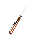 Kansept Little Main Street T2015A8 – 2.26" 154CM Drop Point Blade, Brown G10 Handle, Liner Lock – Designed by Dirk Pinkerton