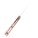 Kansept Kryo 3.58" Stonewashed 12C28N Brown Micarta T1001M4