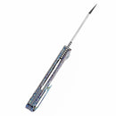 Kansept Bulldozer 3.56" CPM-20CV Titanium with Lightning Strike Finish Blue K1028A5