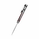 Kansept  Fenrir 3.48" Black and Red G10 + Black TiCn Coated Titanium K1034A2