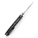 Kansept Pretatout 3.56" Damascus Carbon Fiber,G10 Black K1032D3
