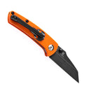 Kansept Little Main Street T2015AW – 2.26" 154CM Blade, Orange G10 Handle with Skull Print, Dirk Pinkerton Design