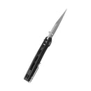 Kubey Knife Hades Button Lock Black 3.43 inch 14C28N Black G-10 KUB394A