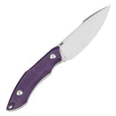 Tenable Luccio G007A5 – 3.81" Stonewashed 14C28N Blade, Purple G10 Handle
