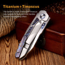 Remette Kestrel RTPO-D – 2.83" S35VN Reverse Tanto, Titanium Gray & Timascus