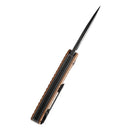 Tenable Bömbur T1054A2 – 3.53" Blackwash D2 Blade, Brown G10 Handle with Frag Pattern and Liner Lock