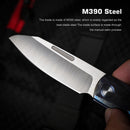 Remette RT-Squirrel RTDP-V – 2.83" M390 Drop Point Folding Knife with Titanium Handle