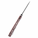 Tenable Colibri Tech T1060A1 – 4.34" Blackwash Nitro-V Blade, Black & Red G10 Handle
