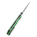 Tenable Eaglestrike T1095V3 – 3.73" Stonewashed Nitro-V Drop Point Blade, Green Anodized Aluminum Handle with Diamond Pattern