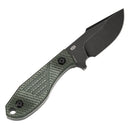 Tenable Tiny Dancer G014A6 – 3.17" Blackwash D2 Drop Point Blade, Green Micarta Handle, Fixed Blade EDC Knife – Designed by JB Stout