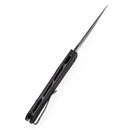 Tenable Kratos T1024A3 – 3.79" Nitro-V Blackwash Drop Point Blade, Black & Purple G10 Handle, Liner Lock – Designed by Ostap Hel