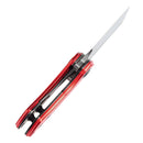 Kansept Mini Korvid 1.45" Damascus with Red Anodized Aluminum Handles - T3030P2
