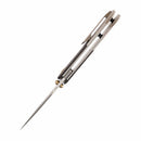 Kansept Fenrir 3.48" Damascus Beadblasted Titanium+ Shred Carbon Fiber Black K1034B1