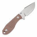 Tenable Tiny Dancer G014A5 – 3.17" Stonewashed D2 Drop Point Blade, Brown Micarta Handle, Fixed Blade EDC Knife – Designed by JB Stout