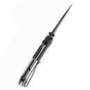 Tenable Fenrir T1034S2 – 3.45" Blackwash 14C28N Blade, Black Aluminum (Frag) + Plain Aluminum Handle