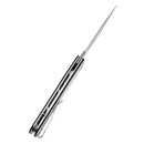 Tenable Kratos T1024A5 – 3.79" Nitro-V Stonewashed Drop Point Blade, Black & White G10 Handle, Liner Lock – Designed by Ostap Hel