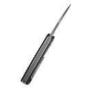 Tenable Bömbur T1054A1 – 3.53" Stonewashed D2 Blade, Black G10 Handle with Frag Pattern and Liner Lock