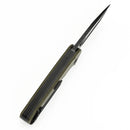 Tenable Bömbur T1054A4 – 3.53" Blackwash D2 Drop Point Blade, Green Micarta Handle