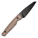 Tenable Outdoor Parr Fixed Blade Knife – 3.12" Reverse Tanto 14C28N Blade, Brown Micarta Handle, Kydex Sheath – G011B4