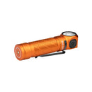 Olight Perun 3 Headlamp – Orange | 3,000 Lm Rechargeable Right‑Angle Headlamp with Dual White & Red Light Modes