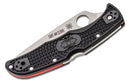 Spyderco Endura® 4 Lightweight Thin Red Line – 3.80" VG-10 Partially Serrated Blade, Black FRN Handle with Red Liners – C10FPSBKRD