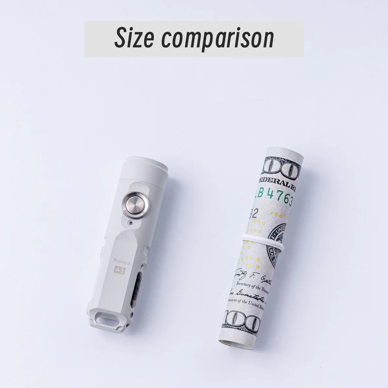 RovyVon A3 G4 650 Lumen Keychain Flashlight USB-C Rechargeable Cool White 6500K - Mao White