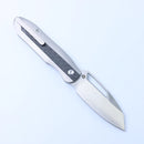 Thunderhead Satin CPM S35VN Beadblasted Titanium with Twill Carbon FIber Inlay