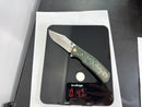 North Mountain Blade Jellyfish 4th Generation 3.5in M390 Blade Green Ceramic Carbon Fiber Handle