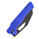 Kansept Egress 3.47" Black Stonewashed 14C28N Blue G10 T1033A2