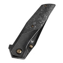 Kansept  Deadite 3.52" CPM S35VN Blackwash Titanium with Shred Carbon Fiber Black K1081A5