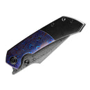 Kansept Fenrir 3.48" Black Stonewashed Titanium + Timascus Black and Blue K1034A8