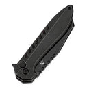 Kansept Kosame Button Lock T1093F5 – 3.37" 154CM Blade, Blackwash Titanium with Black & Red G-Mascus Inlay, by Ei Spade Design