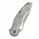 Kansept Echis 3.45" CPM S35VN Textured beadblasted Titanium Sliver K1071A3
