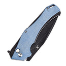 Kansept Hellx 3.6" D2 Blue Micarta T1008F3