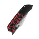 Kansept  Fenrir 3.48" Black and Red G10 + Black TiCn Coated Titanium K1034A2