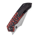 Kansept  Fenrir (Left-handed) 3.48" Stonewashed CPM-S35VN Black Stonewashed Titanium + Red Black G10 K1034L2