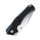 Kansept Hellx T1008A1 – Stonewashed D2 Blade, Black G10 Handle, Tactical Utility Pocket Knife