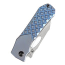 Kansept Loki 2.99" CPM S35VN Blue Anodized Titanium with Frag Pattern K1058B6