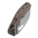 Kansept Vivid 3.04" Damascus Blackwash Titanium with Copper Carbon Fiber Black Bronze K1094V2