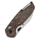 Kansept Model 6 K1022V2 – 3.1" CPM S35VN Blade, Copper Carbon Fiber Handle with Crossbar Lock (Nick Swan Design)