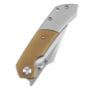 Kansept Fenrir K1034P1 – 3.48″ CPM‑S35VN Harpoon-Flipper, Titanium with Amber Ultem Inlay