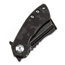 Kansept Mini Korvid 1.45" Blackwash CPM S35VN Black and Red Carbon Fiber K3030A12